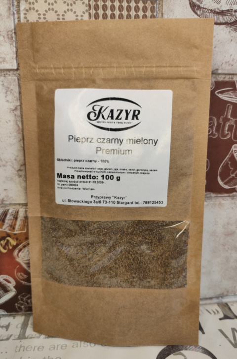 Pieprz Czarny mielony Premium 100g Pieprz Czarny mielony Premium 100g